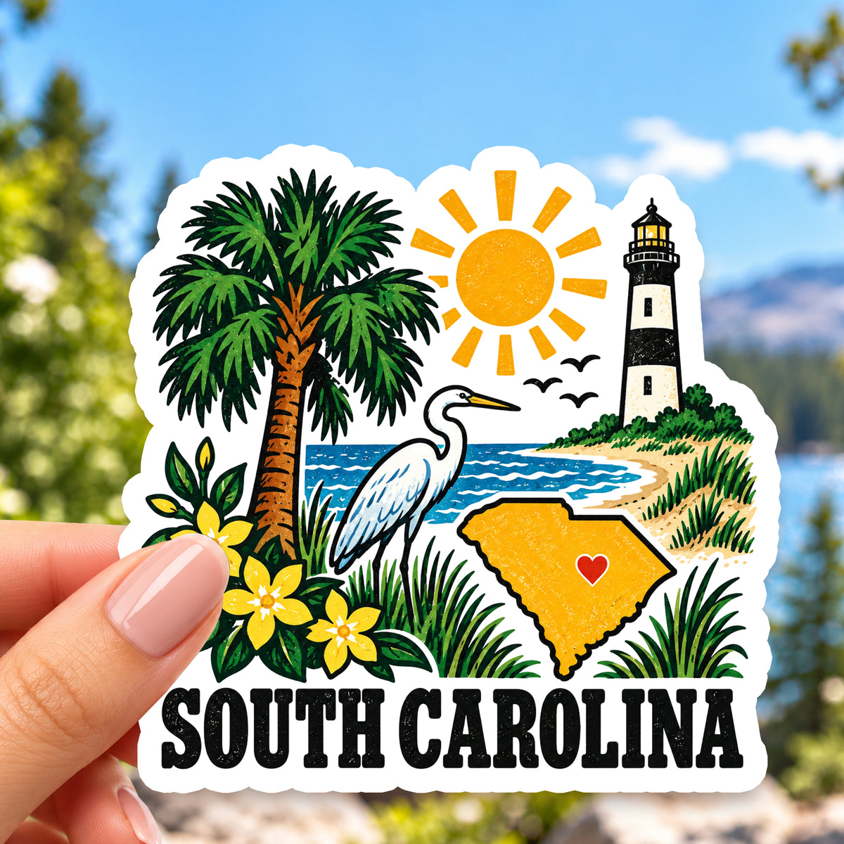 South Carolina Retro Sticker
