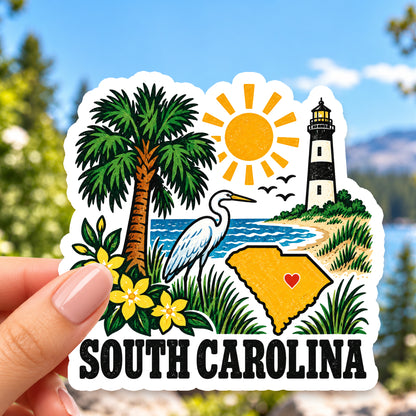 South Carolina Retro Sticker
