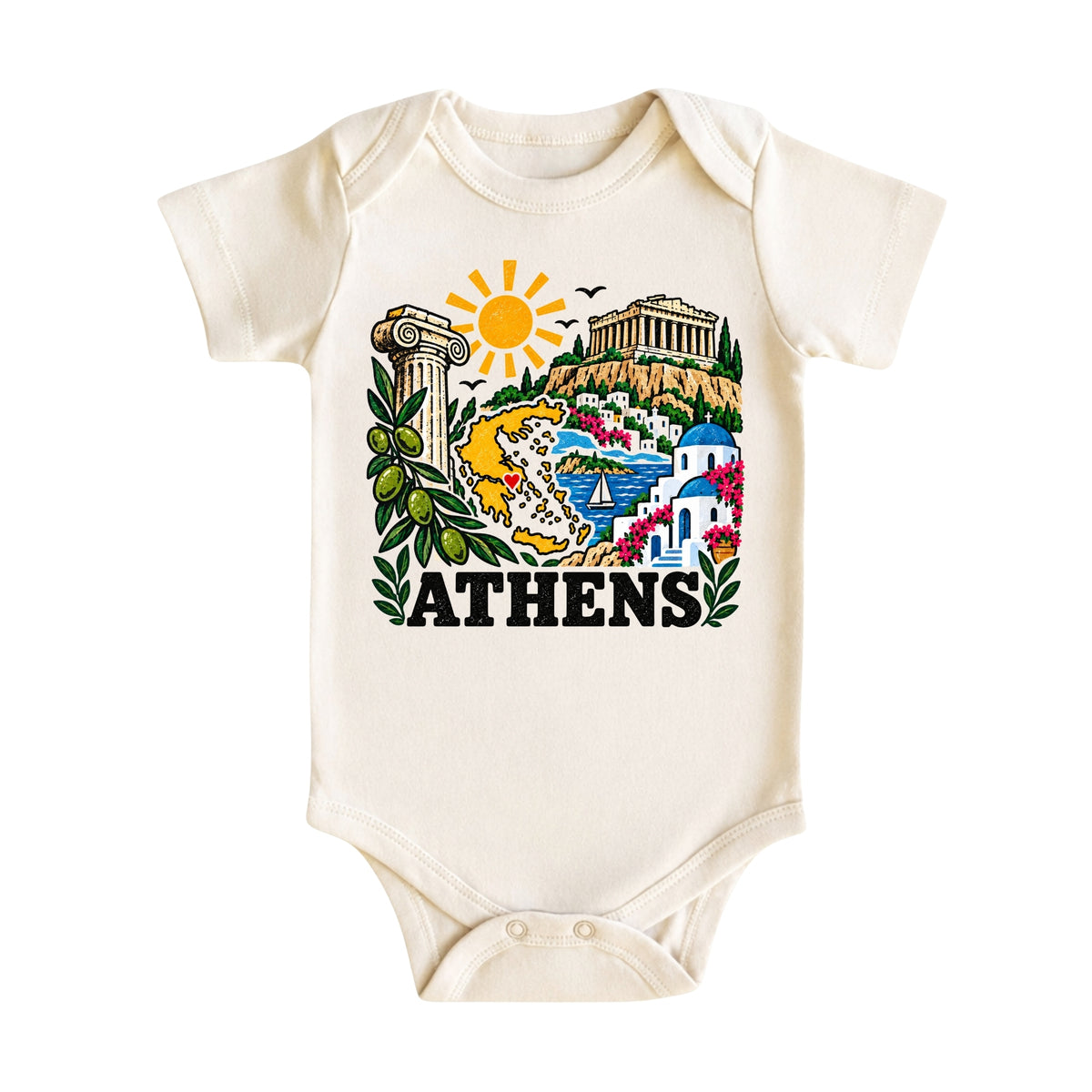 Athens Greece Baby Bodysuit