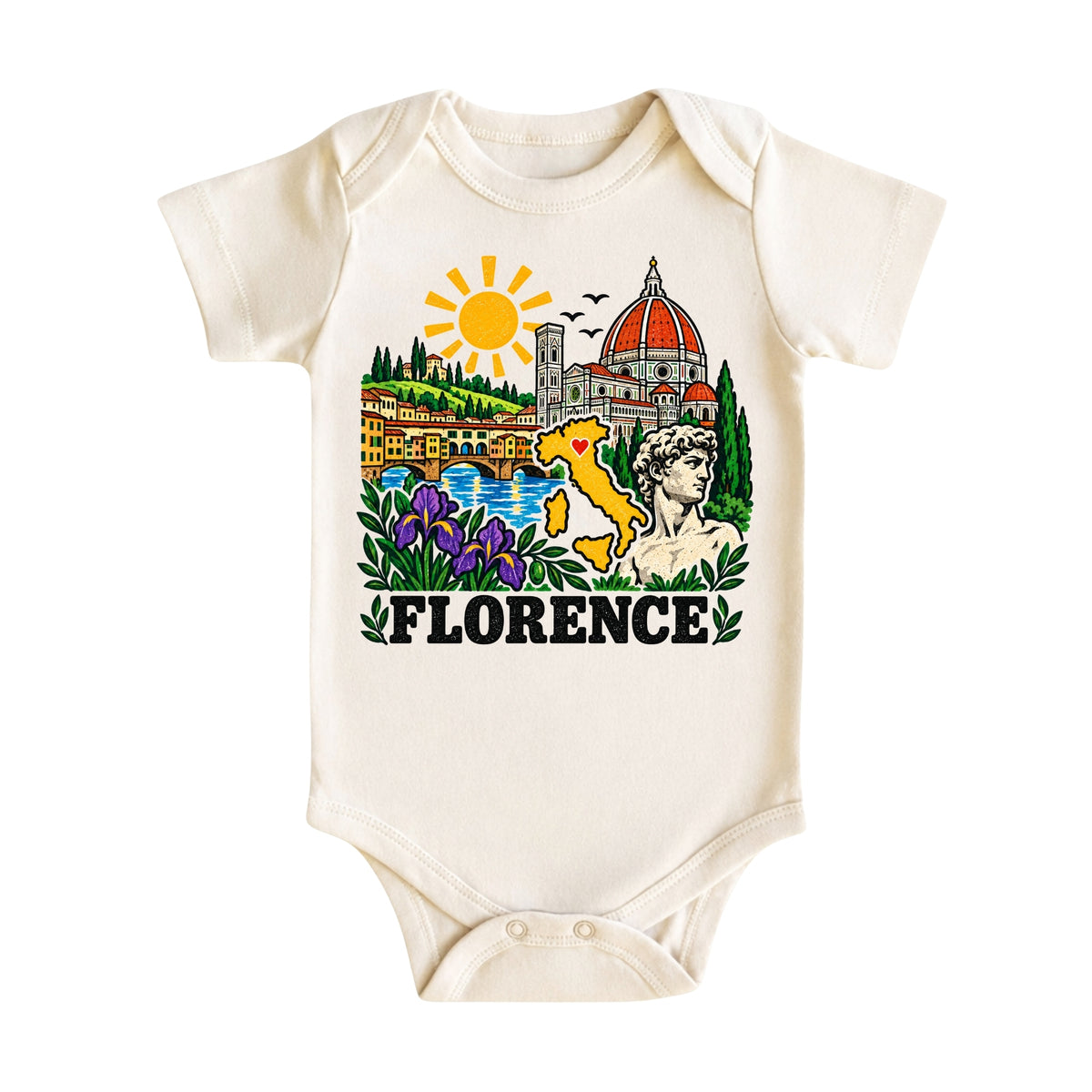 Florence Italy Baby Bodysuit