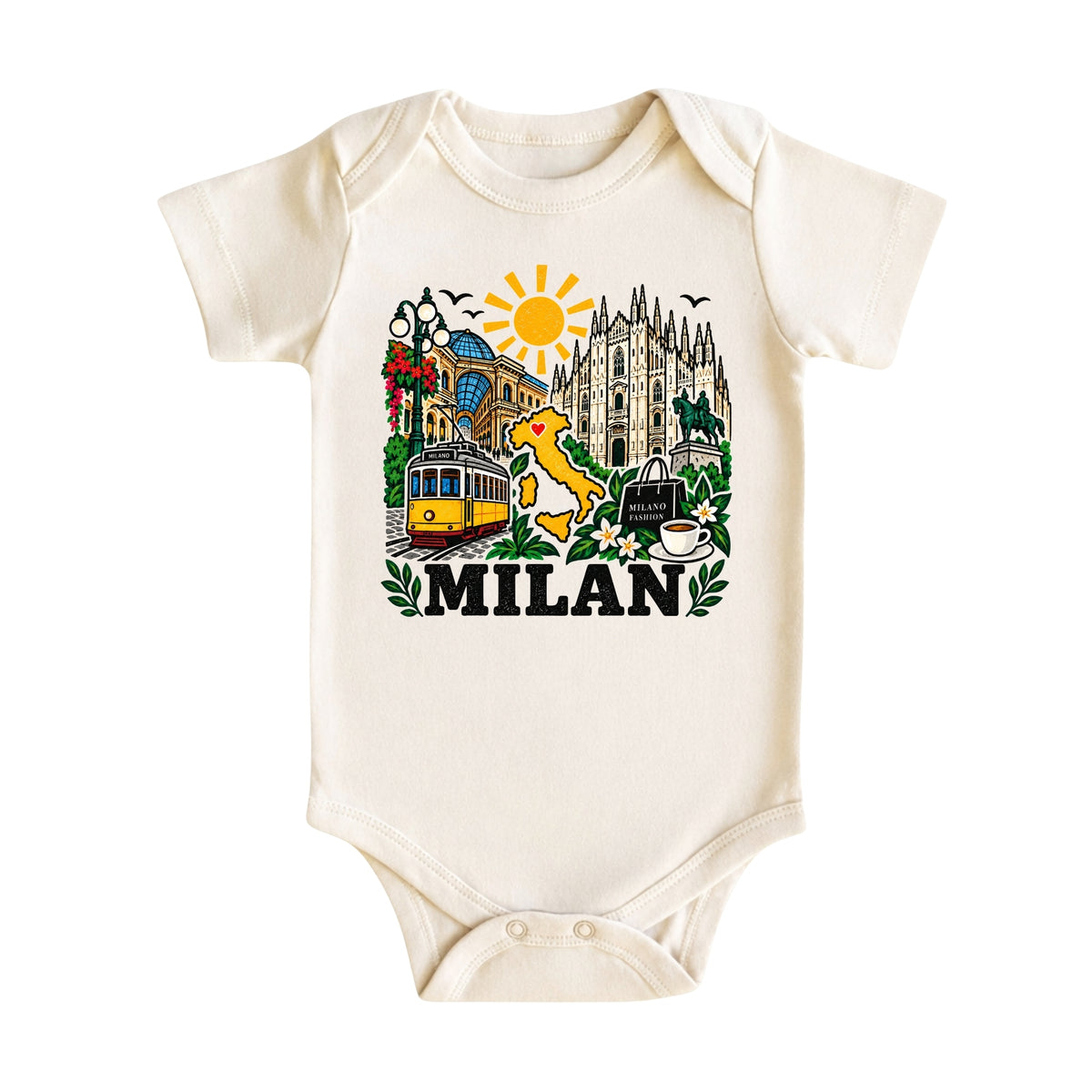 Milan Italy Baby Bodysuit