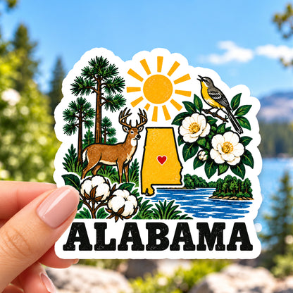 Alabama Retro Sticker
