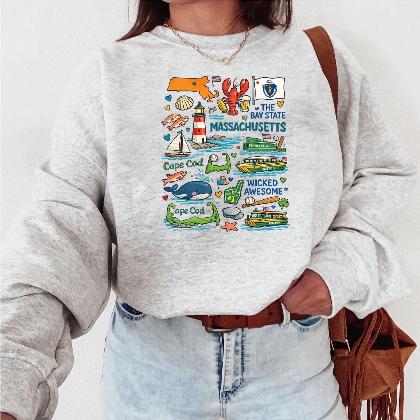 Massachusetts Kids Sweatshirt – Bay State Icons