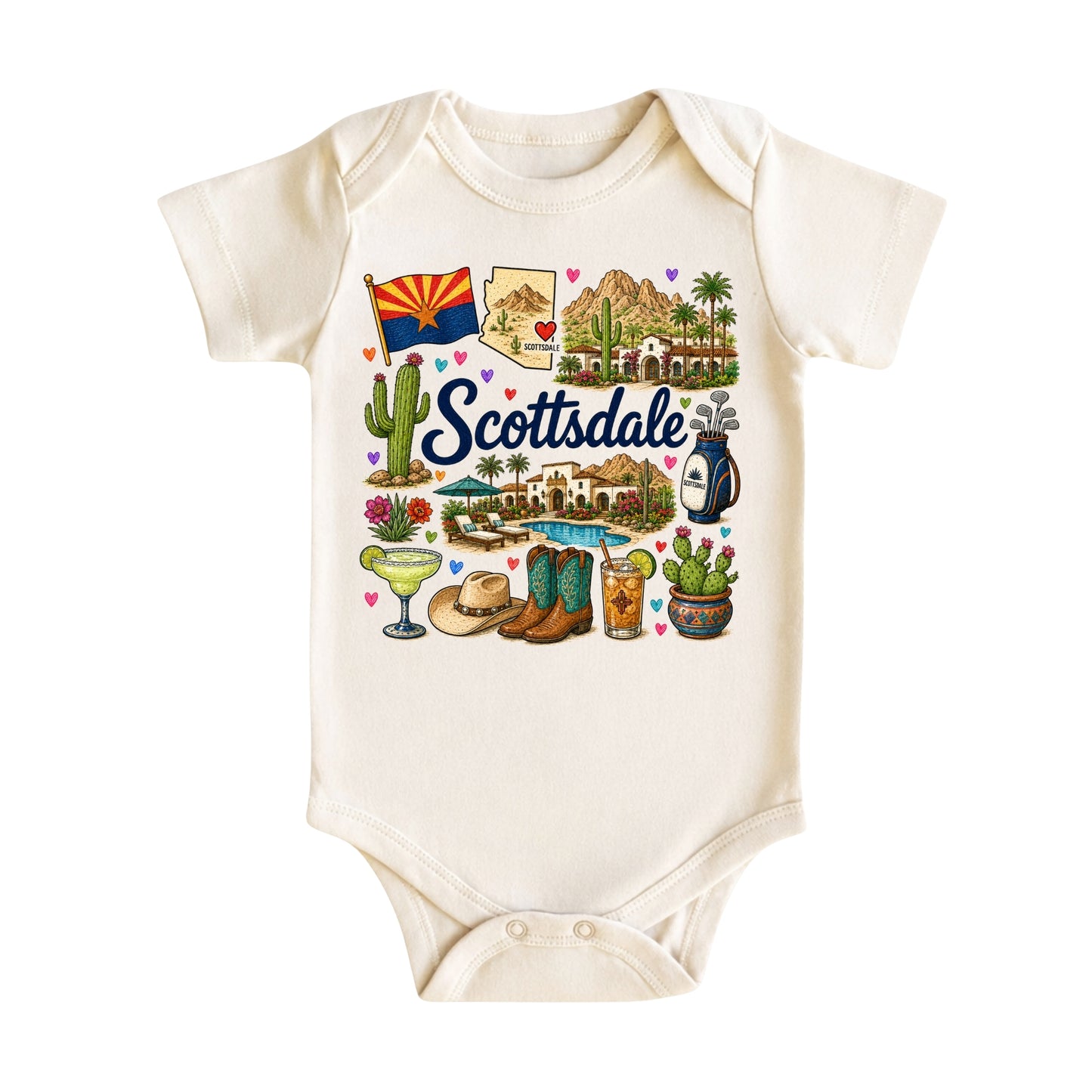 Scottsdale Arizona Baby Bodysuit for Boys Girls