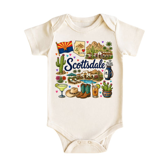 Scottsdale Arizona Baby Bodysuit for Boys Girls