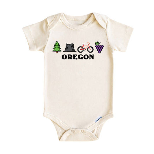 Oregon Baby Onesie ®, Beaver State Baby Bodysuit for Boys Girls