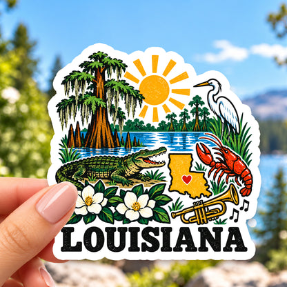 Louisiana Retro Sticker