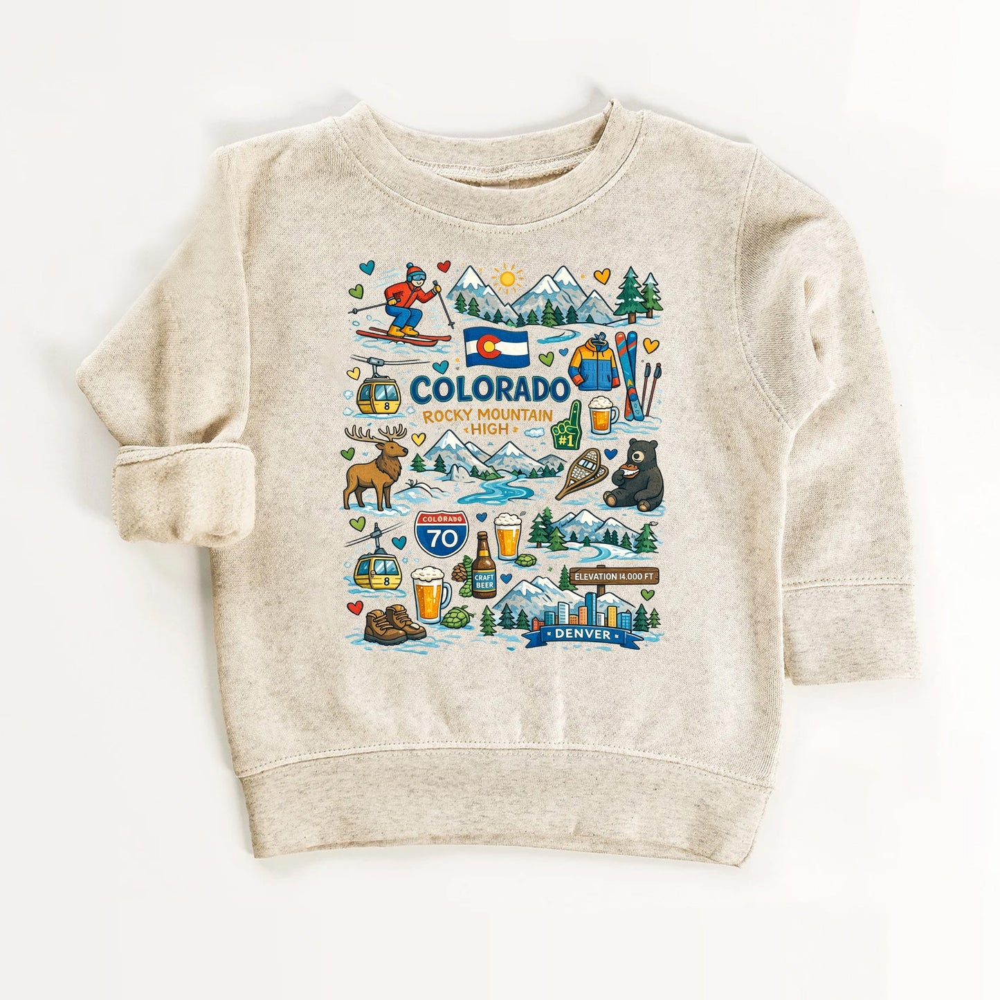 Colorado Kids Sweatshirt – Rocky Mountain State Icons