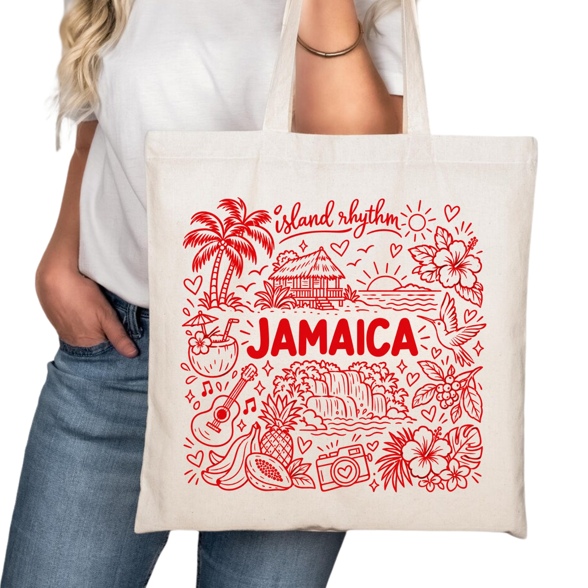 Jamaica Symbols Tote Bag