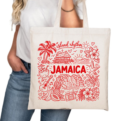 Jamaica Symbols Tote Bag