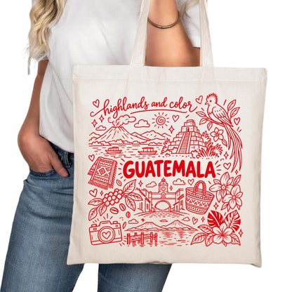 Guatemala Symbols Tote Bag