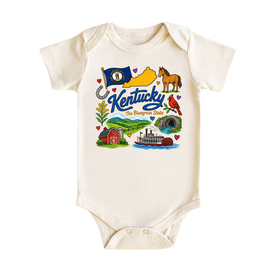 Kentucky Baby Bodysuit for Boys Girls