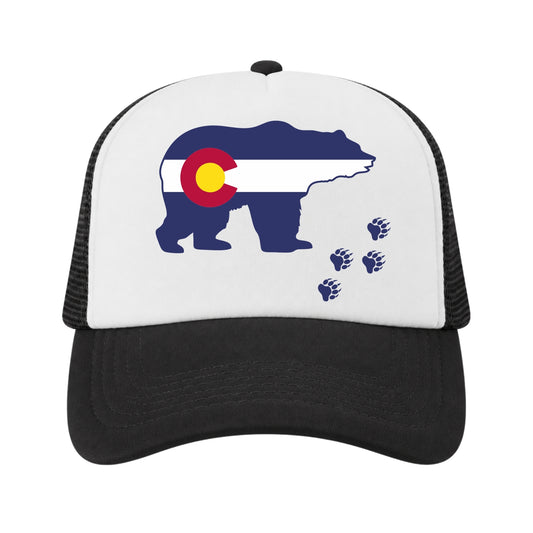 Colorado Bear Trucker Hat for Kids, Girls Boys Denver Hat