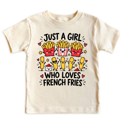 Just a Girl Who Loves French Fries Kids T-Shirt