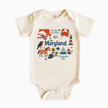Maryland Kids Sweatshirt – Old Line State Icons