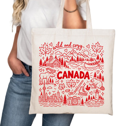 Canada Symbols Tote Bag