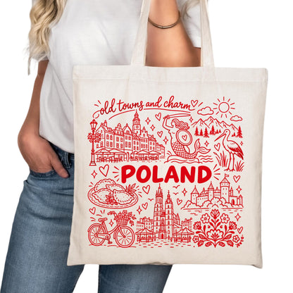 Poland Symbols Tote Bag