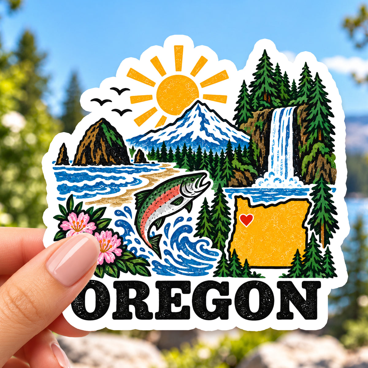Oregon Retro Sticker