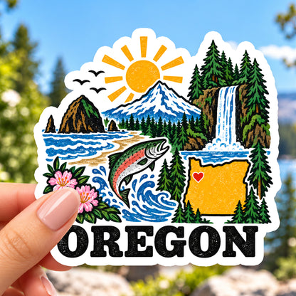 Oregon Retro Sticker