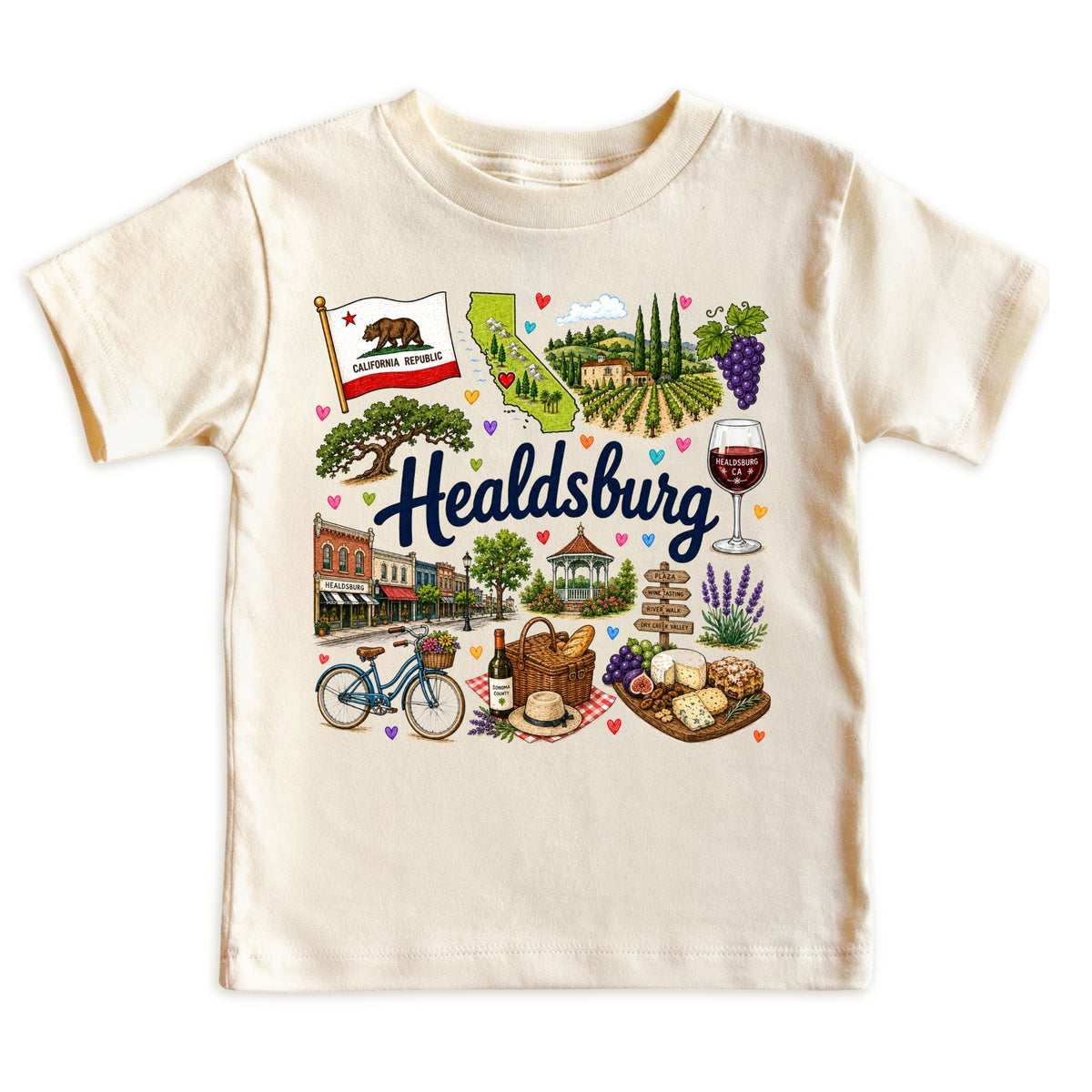 Healdsburg California Kids T-Shirt