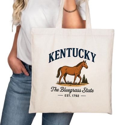 Kentucky Tote Bag, Louisville Lexington Bowling Green Travel Market Bag