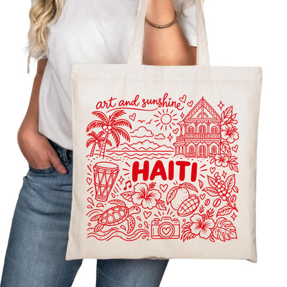 Haiti Symbols Tote Bag