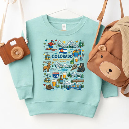 Colorado Kids Sweatshirt – Rocky Mountain State Icons