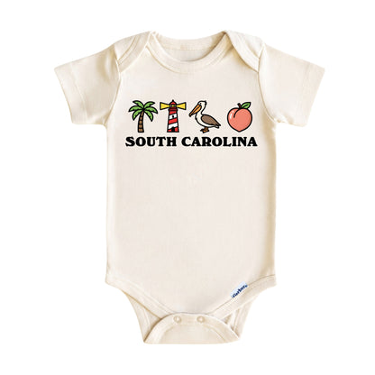 South Carolina Baby Onesie ®, South Carolina Baby Bodysuit for Boys Girls