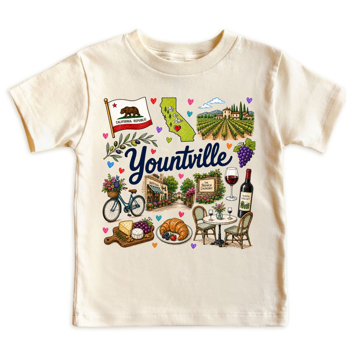 Yountville California Kids T-Shirt