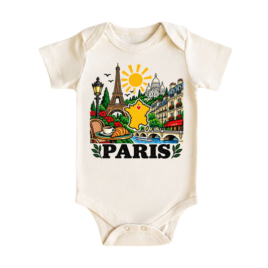 Paris France Baby Bodysuit