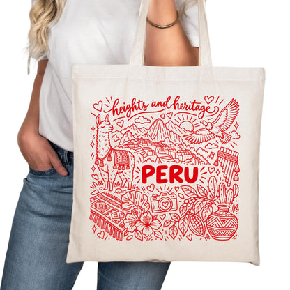 Peru Symbols Tote Bag