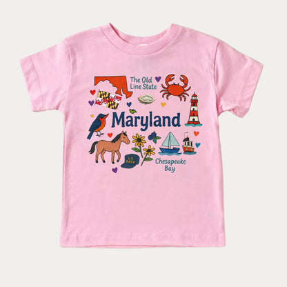Maryland Kids Sweatshirt – Old Line State Icons