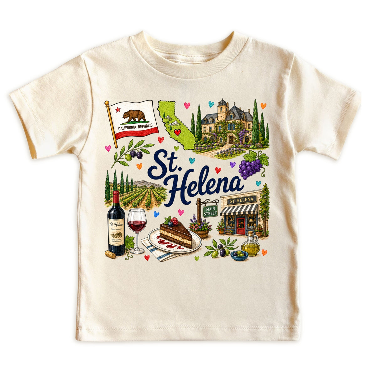 St. Helena California Baby Bodysuit for Boys Girls