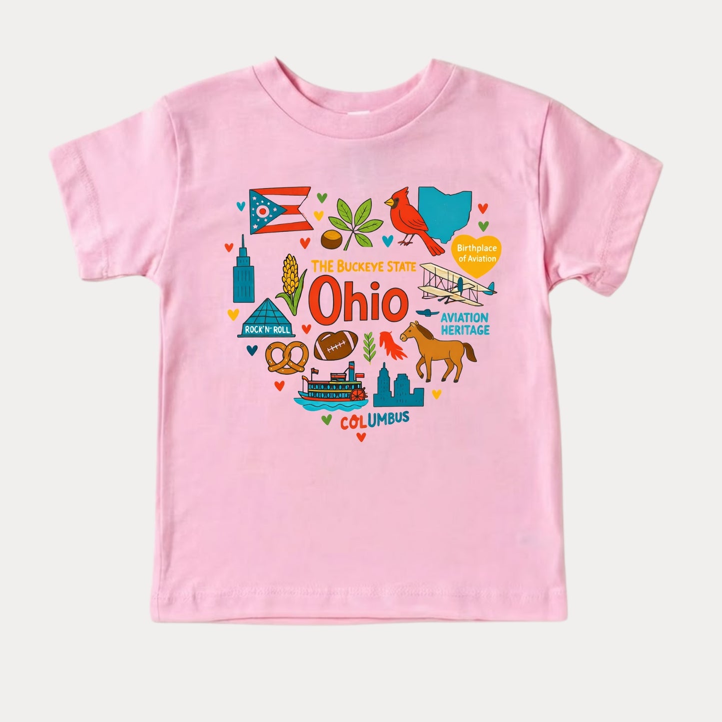 Ohio Kids Sweatshirt – Buckeye State Icons