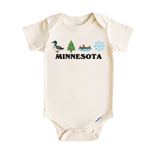 Minnesota Baby Onesie ®, Minnesota Baby Bodysuit for Boys Girls
