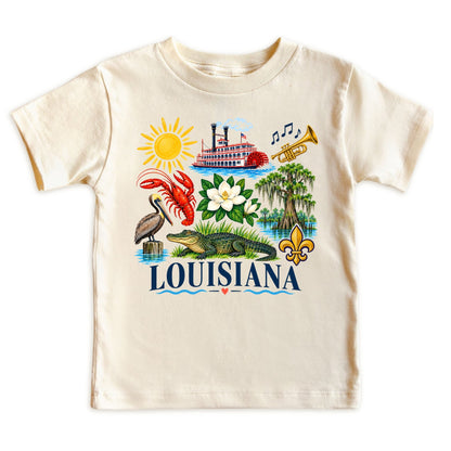 Louisiana Kids T-Shirt for Boys Girls