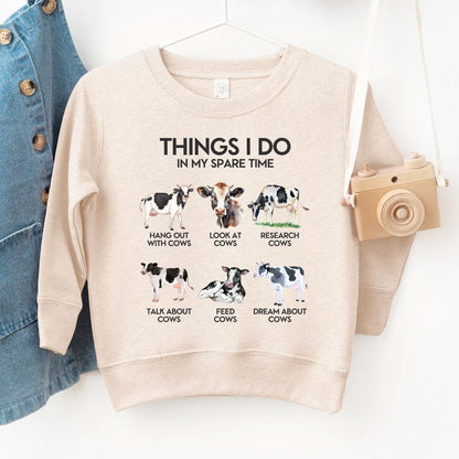 Things I Do In My Spare Time - Cow Kids T-Shirt