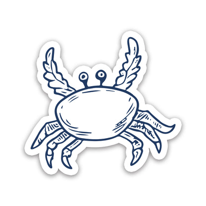 Blue Crab Coastal Vinyl Sticker