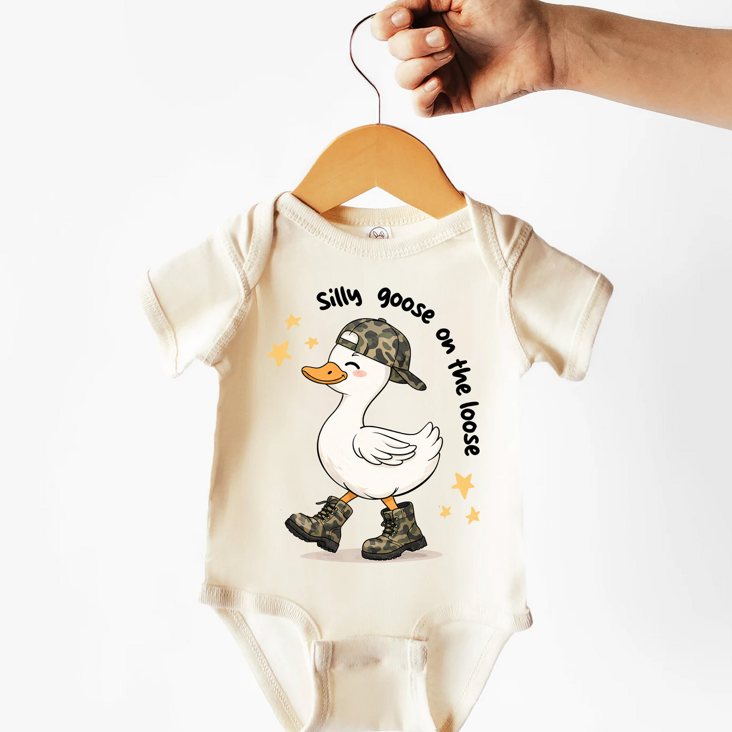 Camo Silly Goose On The Loose Kids T-Shirt