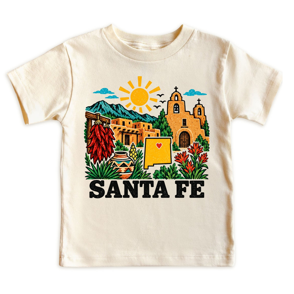 Santa Fe New Mexico Kids T-Shirt
