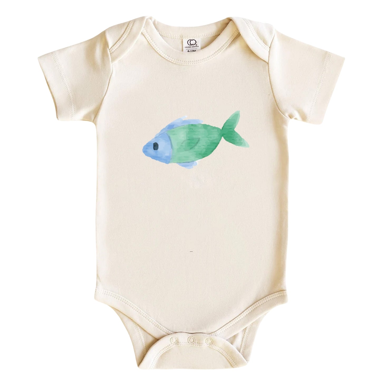 Watercolor Fish Baby Bodysuit