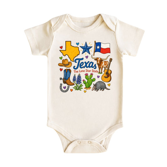 Texas Baby Bodysuit for Boys Girls