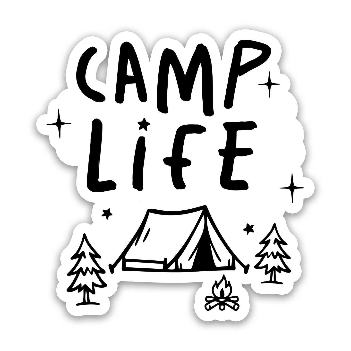 Camp Life Outdoor Adventure Sticker