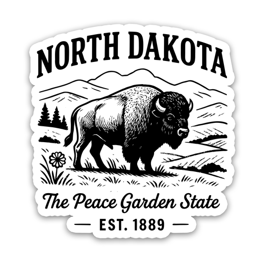 North Dakota - The Peace Garden State Sticker