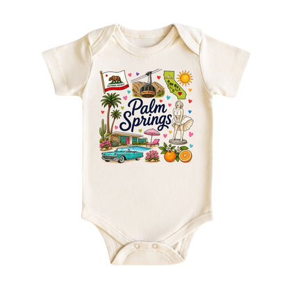 Palm Springs California Baby Bodysuit for Boys Girls