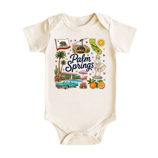 Palm Springs California Baby Bodysuit for Boys Girls