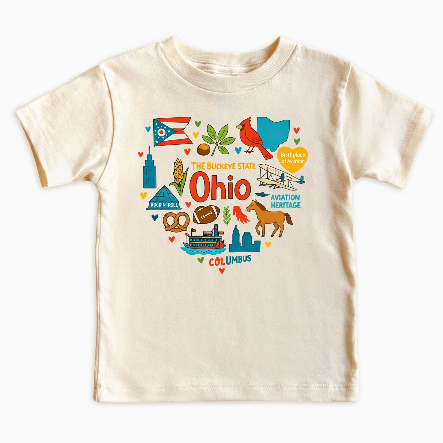 Ohio Kids Sweatshirt – Buckeye State Icons