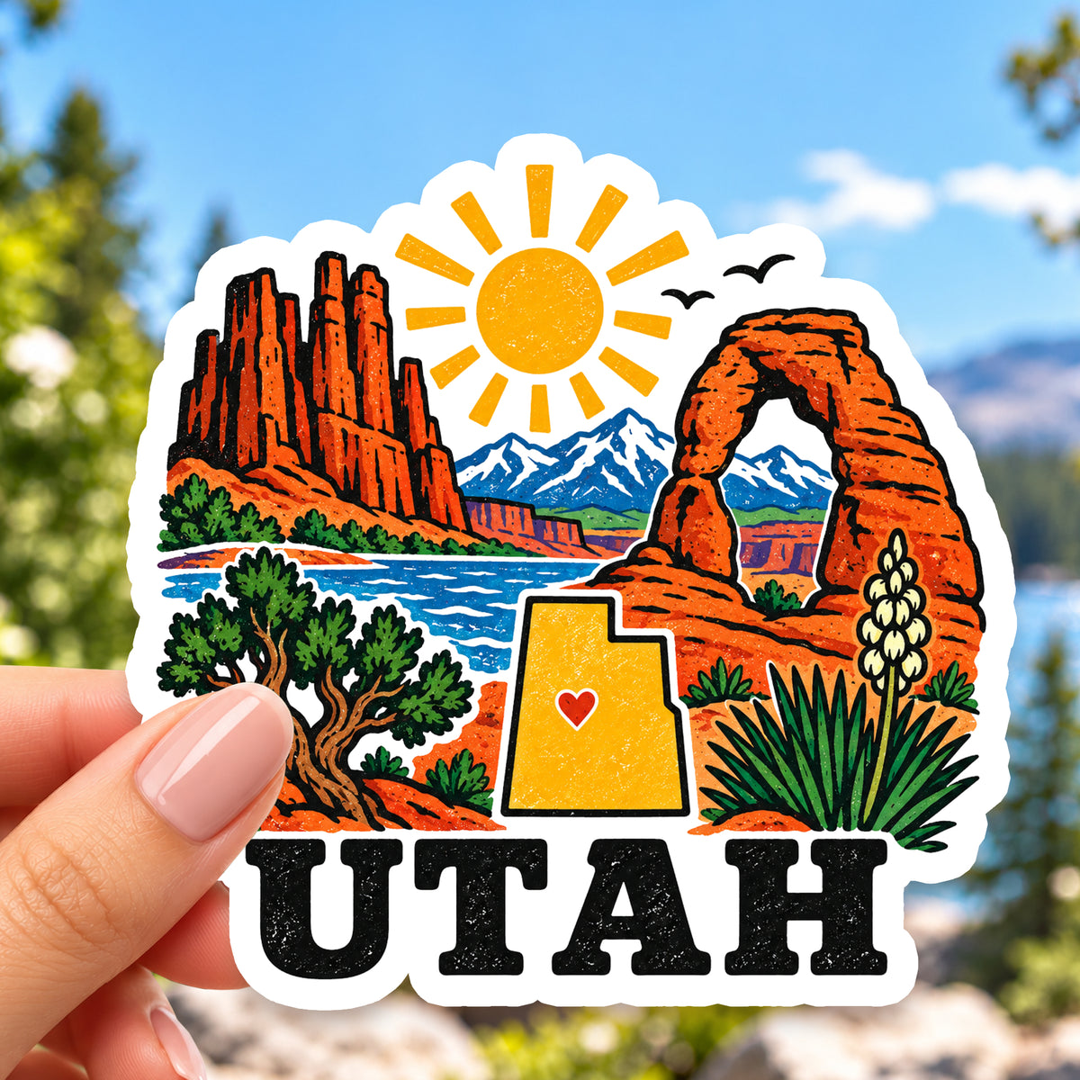 Utah Retro Sticker