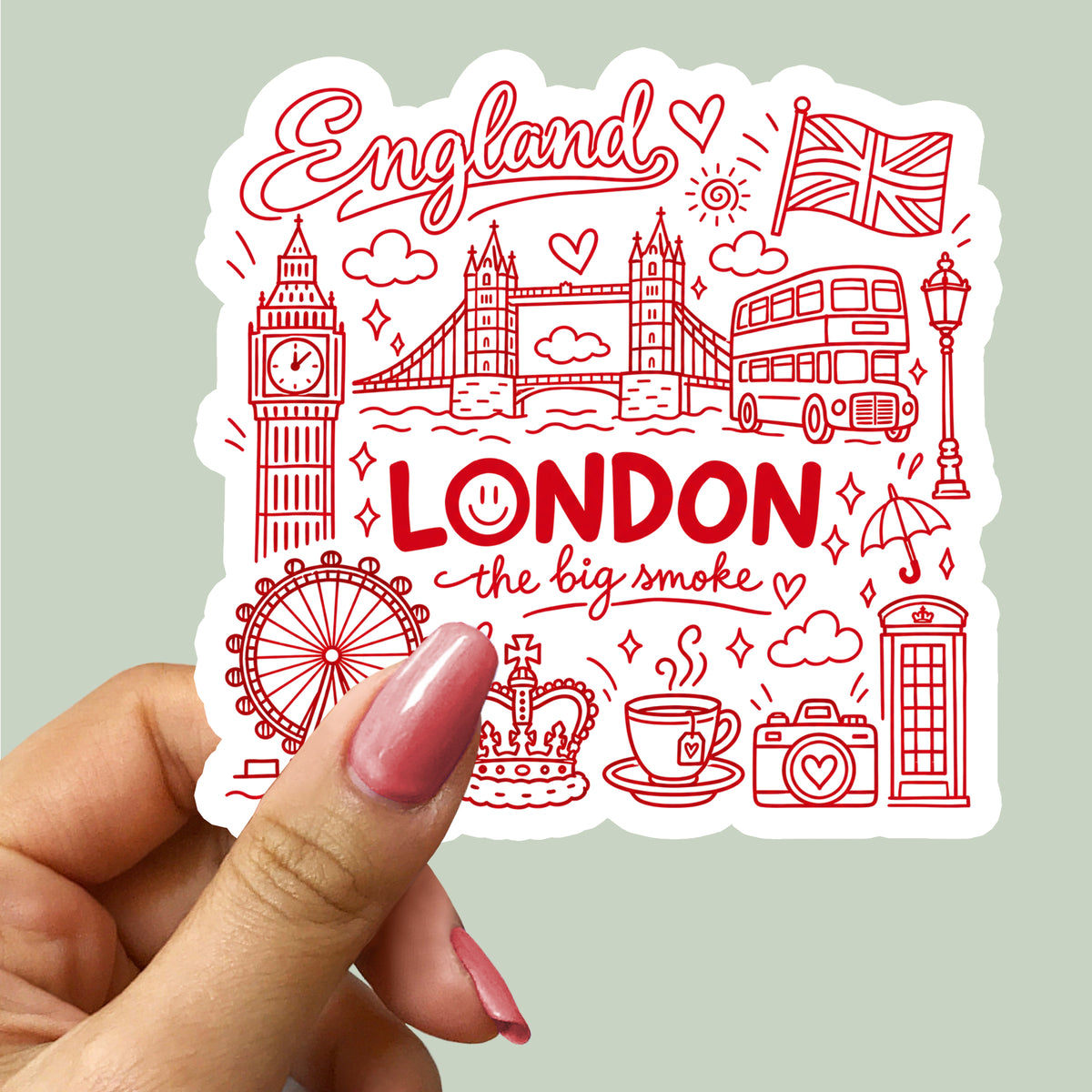 London England City Symbols Sticker