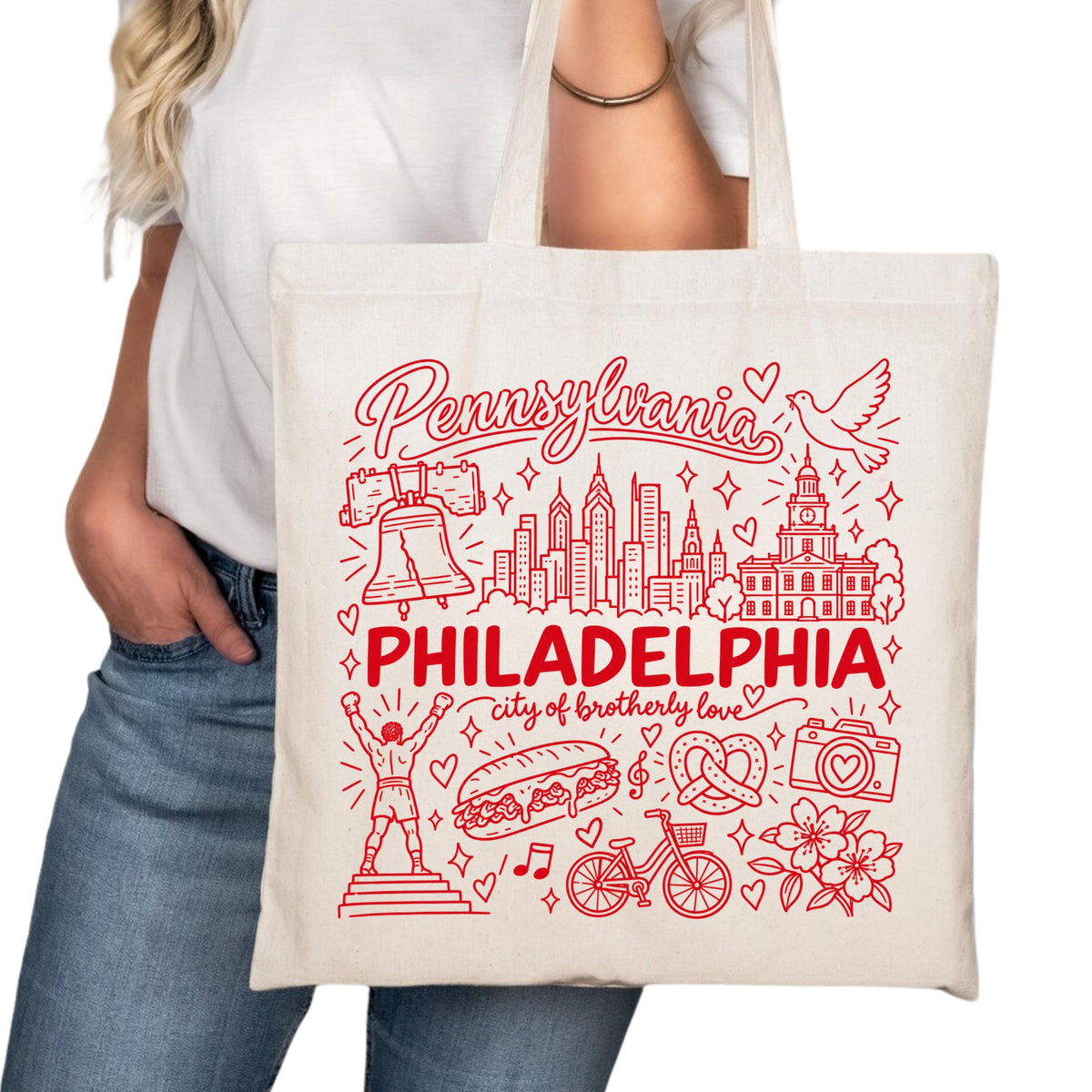 Philadelphia Symbols Tote Bag
